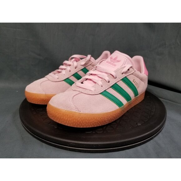 Adidas Gazelle C Girls Sneakers Suede Green Pink Size 3 NEW NO BOX! - Picture 4 of 11